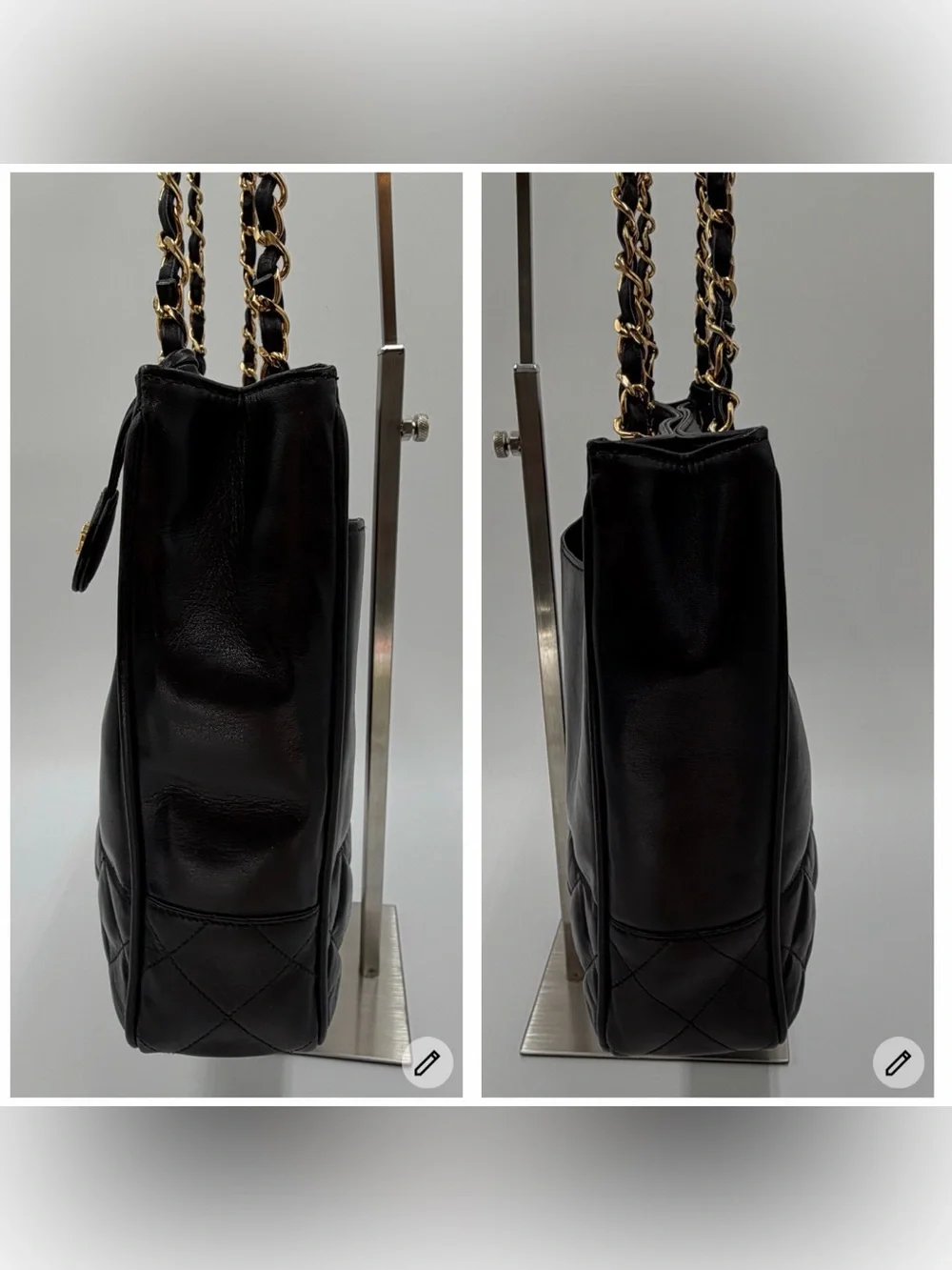 CHANEL Black Vintage Shoulder Bag  W/Authenticity Card, Dust Bag and Entrupy COA